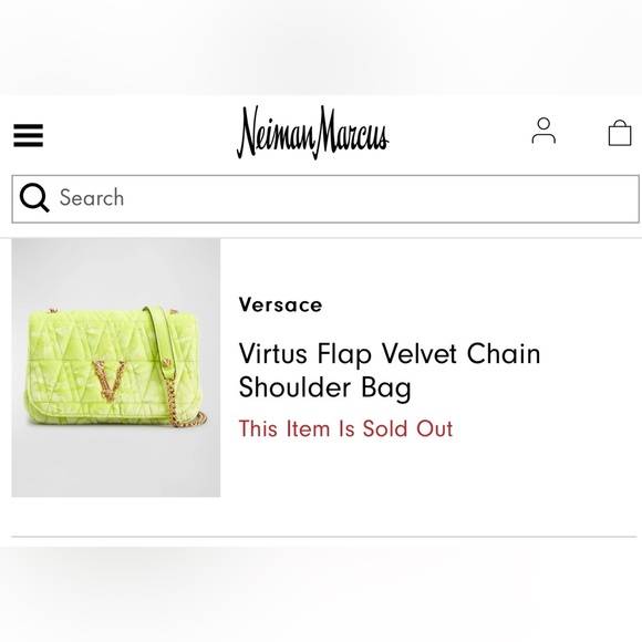 NWT Versace Virtus Velvet Shoulder Bag - Picture 10 of 11